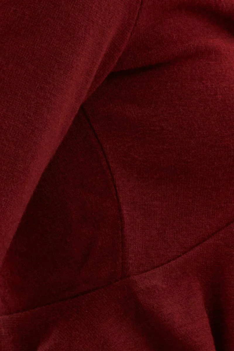 Brown Peplum Top Long Sleeve