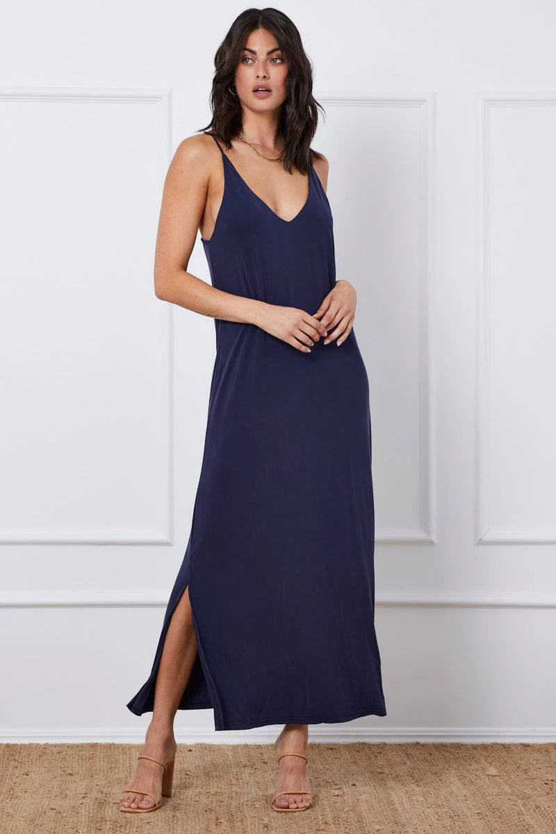 Grey Maxi Dress V Neck