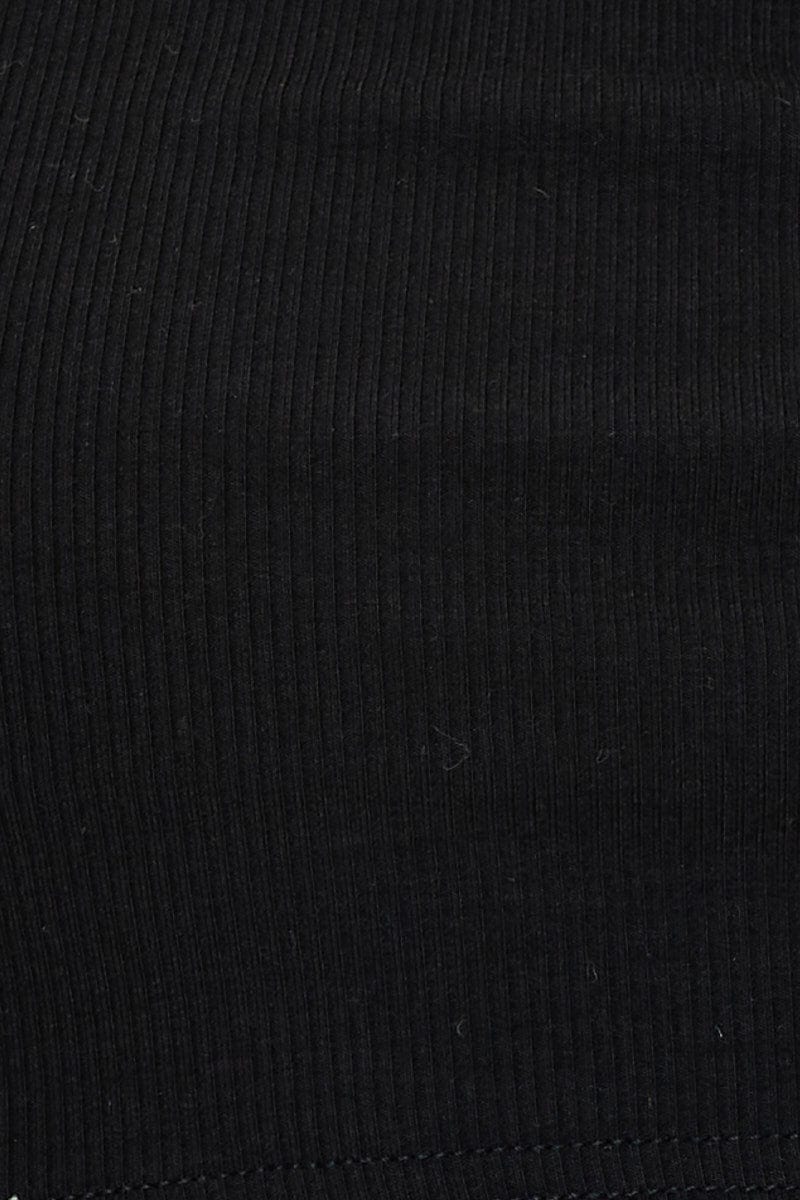 Black Keyhole Hole Halter Neck Top