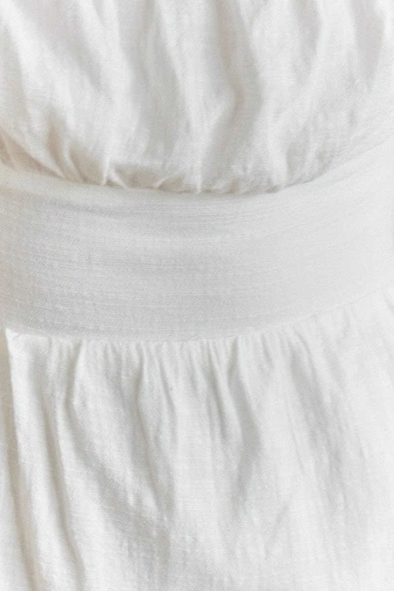 White Mini Dress Short Sleeve