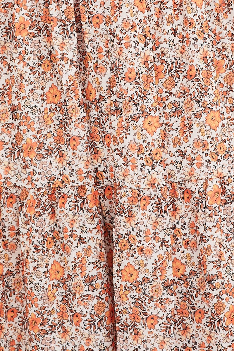 Print Cut Out Midi Dress