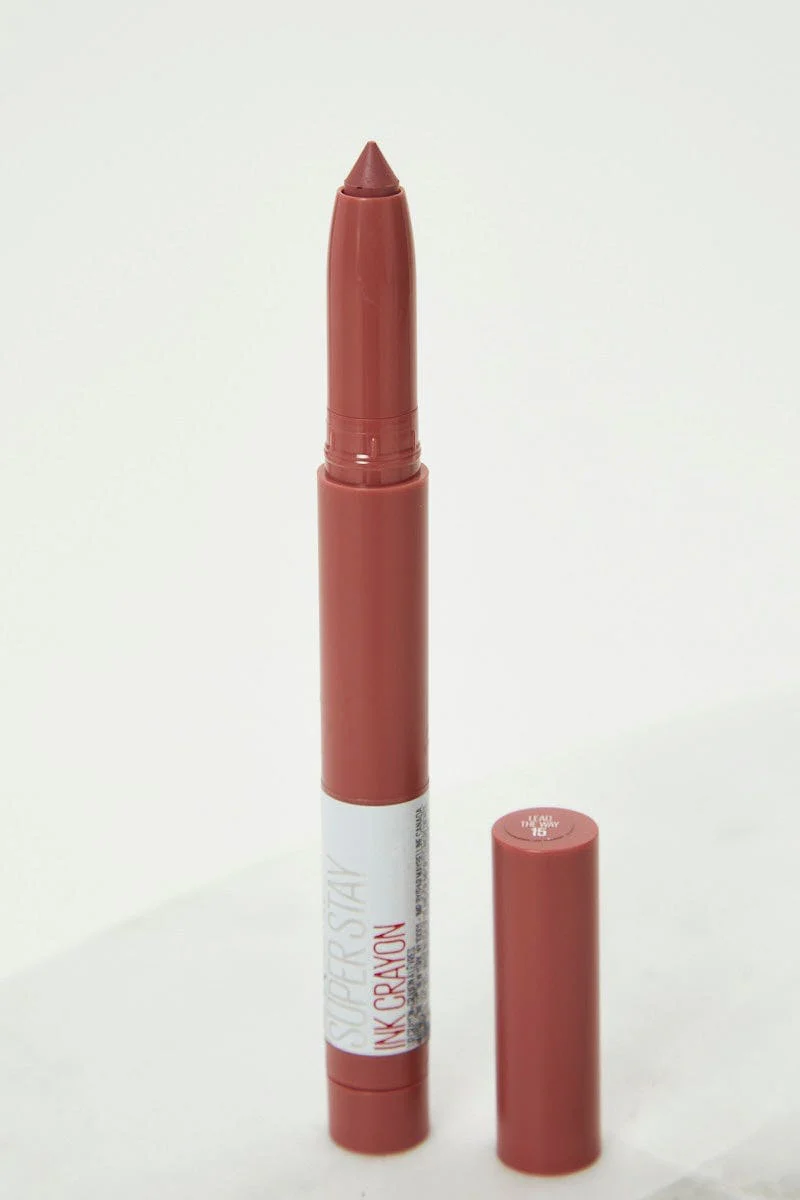 Pink Maybelline Superstay Ink Crayon Lipstick
