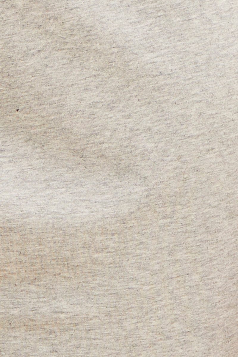 Grey Lounge Pant Cotton Terry Stretch Drawstring Waist