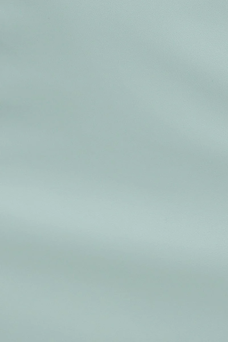 Green Mini Skirt High Rise Faux Leather