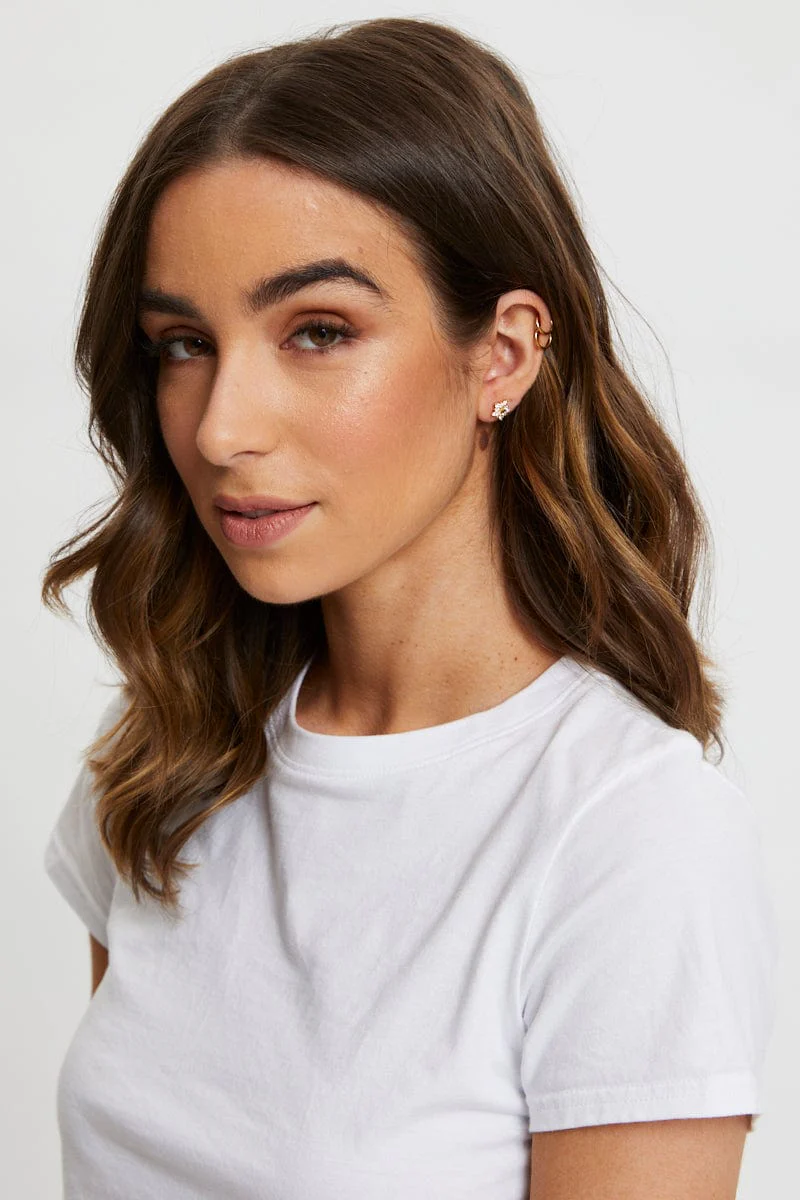Metallic Star Stud Earring
