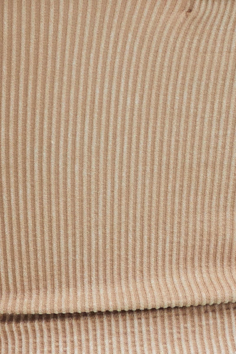 Brown Tank Crop Top Seamless