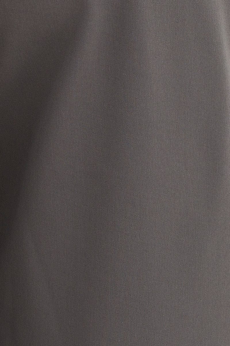 Grey Pants Wide Leg Low Rise