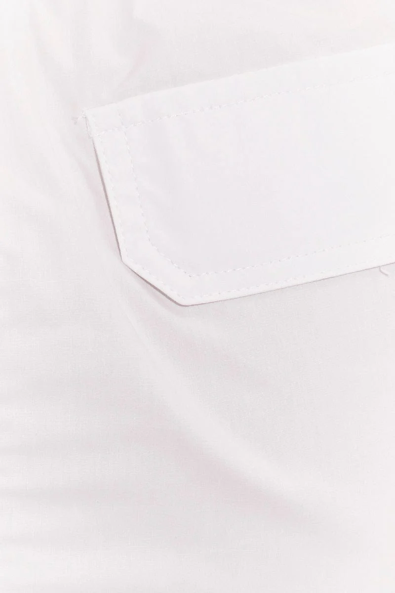 White Cargo Skirt Mini Mid Rise