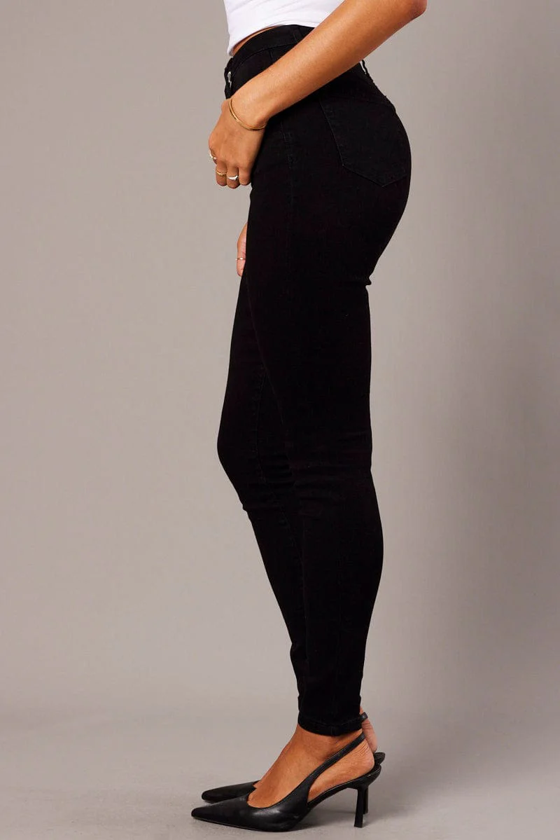 Black Skinny Jean High Rise