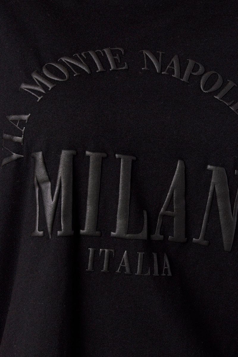 Black Graphic Tee Short Sleeve