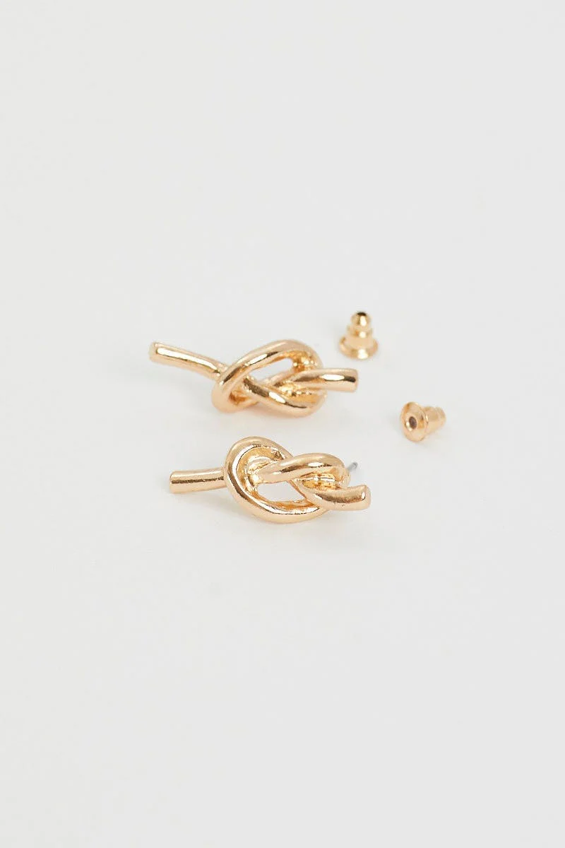 Metallic Knot Earrings