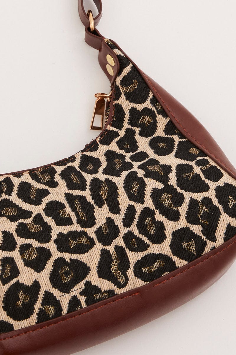 Print Shoulder Baguette Bag