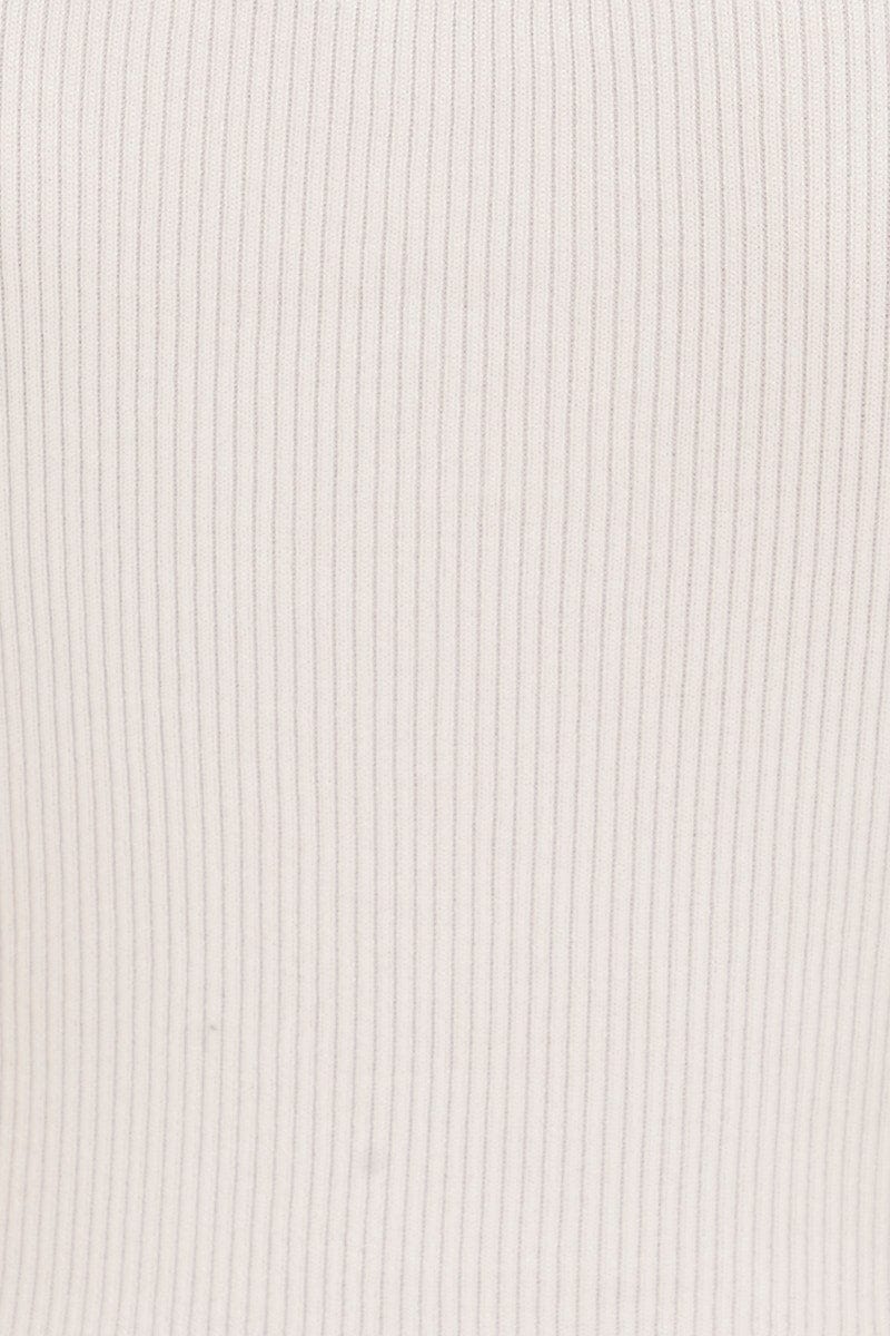 White Off Shoulder Dress Knit Bodycon Knit