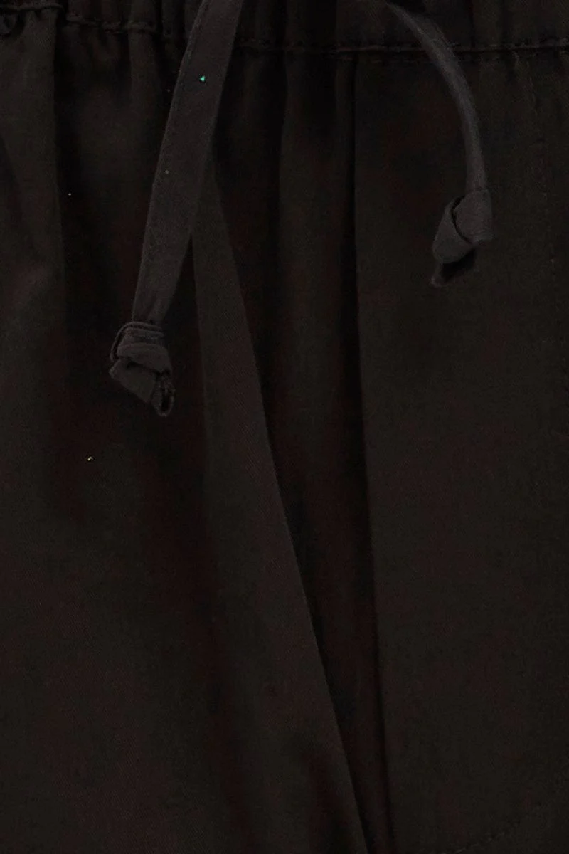 Black Cargo Pants Relaxed Wide Leg