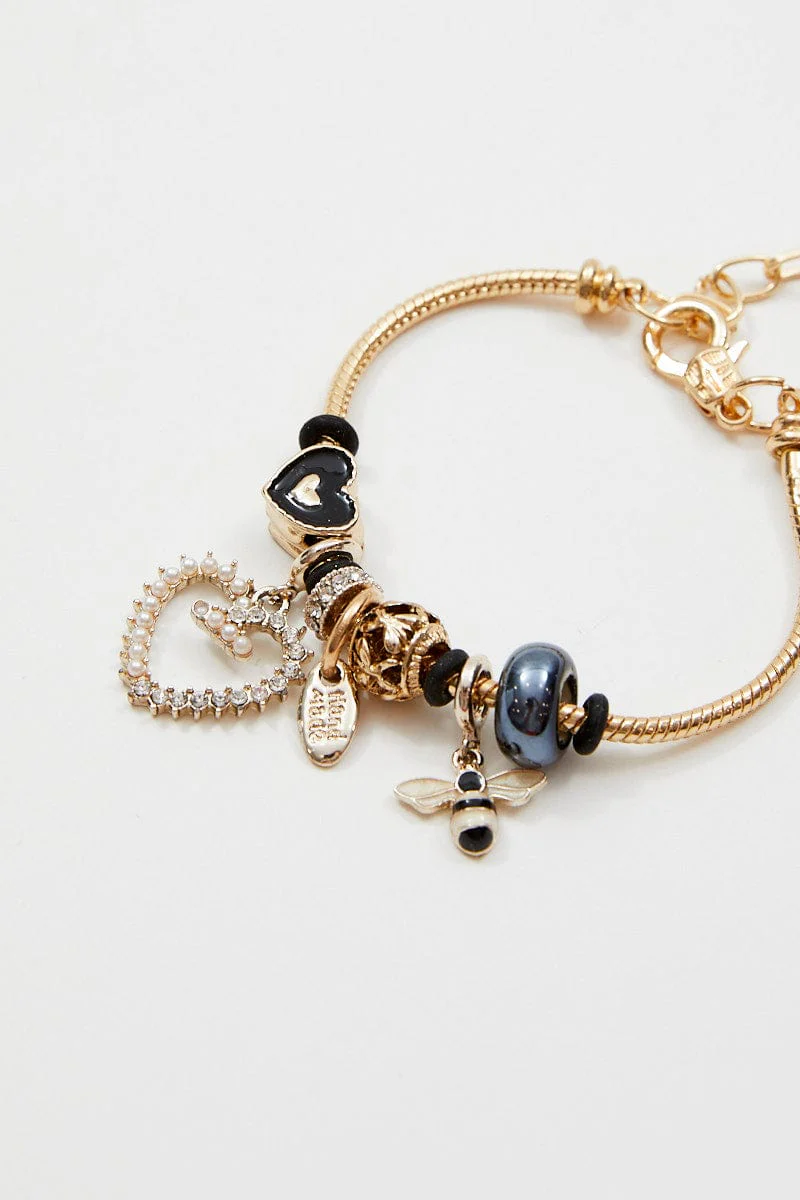 Black Charm Bracelet