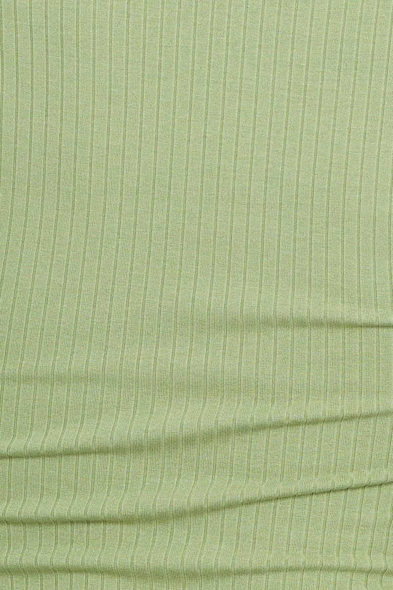 Green Crop Top Long Sleeve