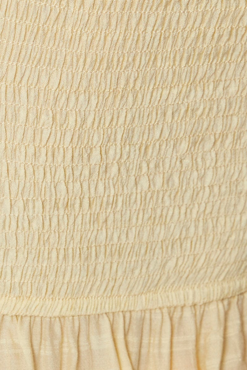 Yellow Peplum Top Short Sleeve