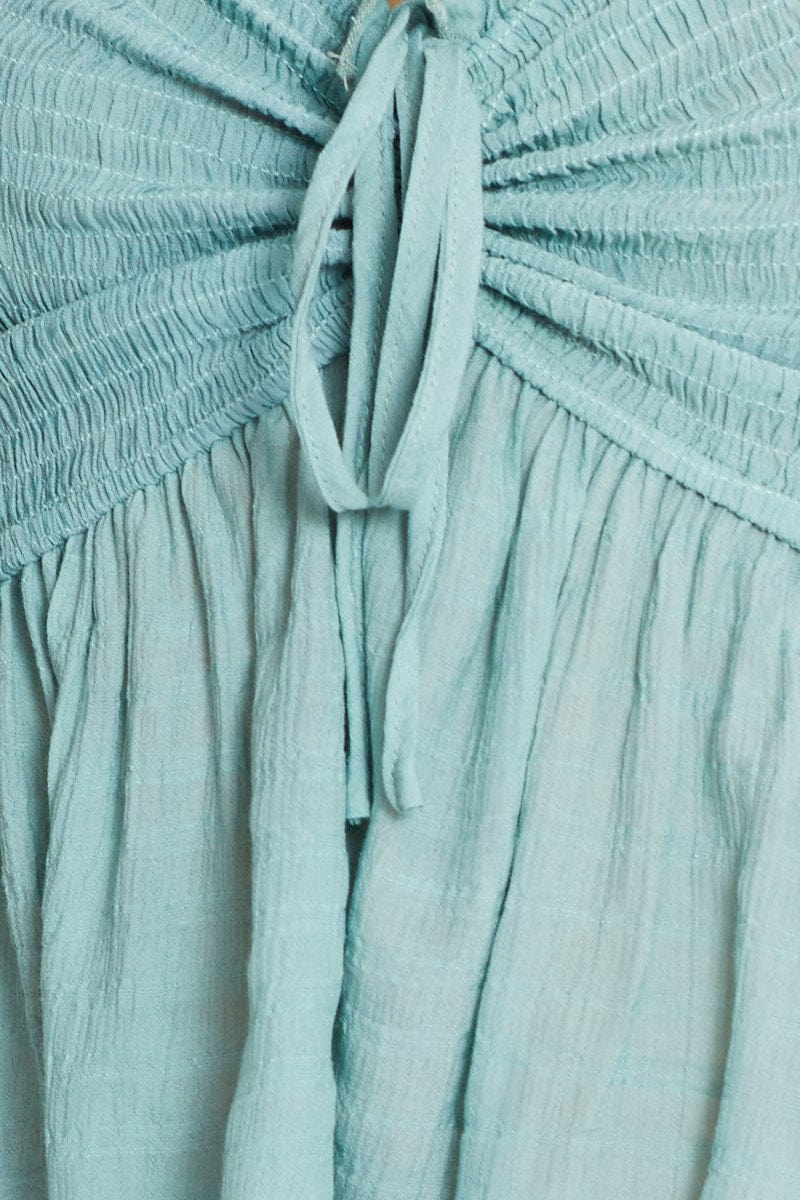 Green Peplum Top Short Sleeve