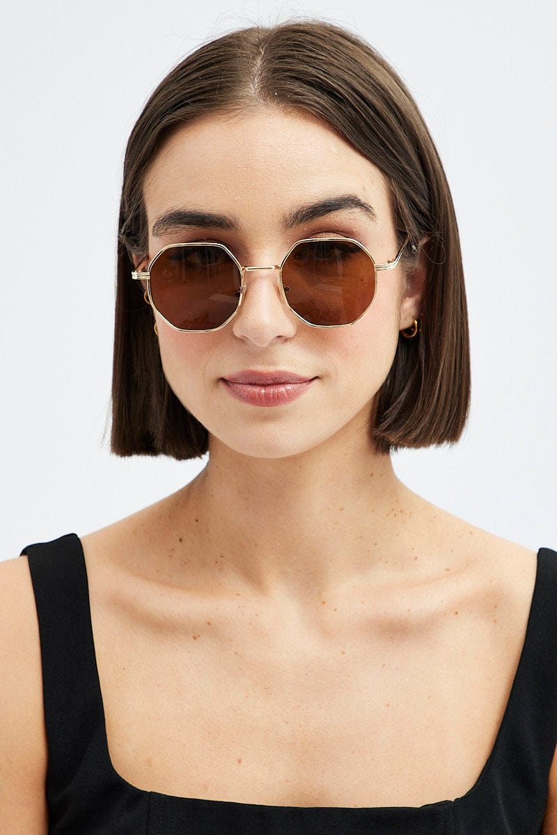 Brown Fashion Sunglasses