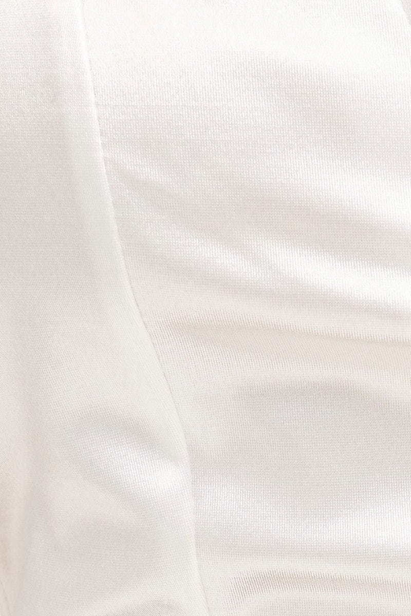 White Deep V Neck Corset One Piece Bodysuit