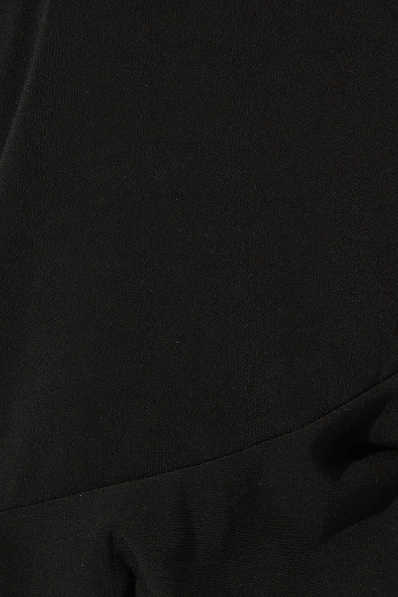 Black Singlet Rose Top