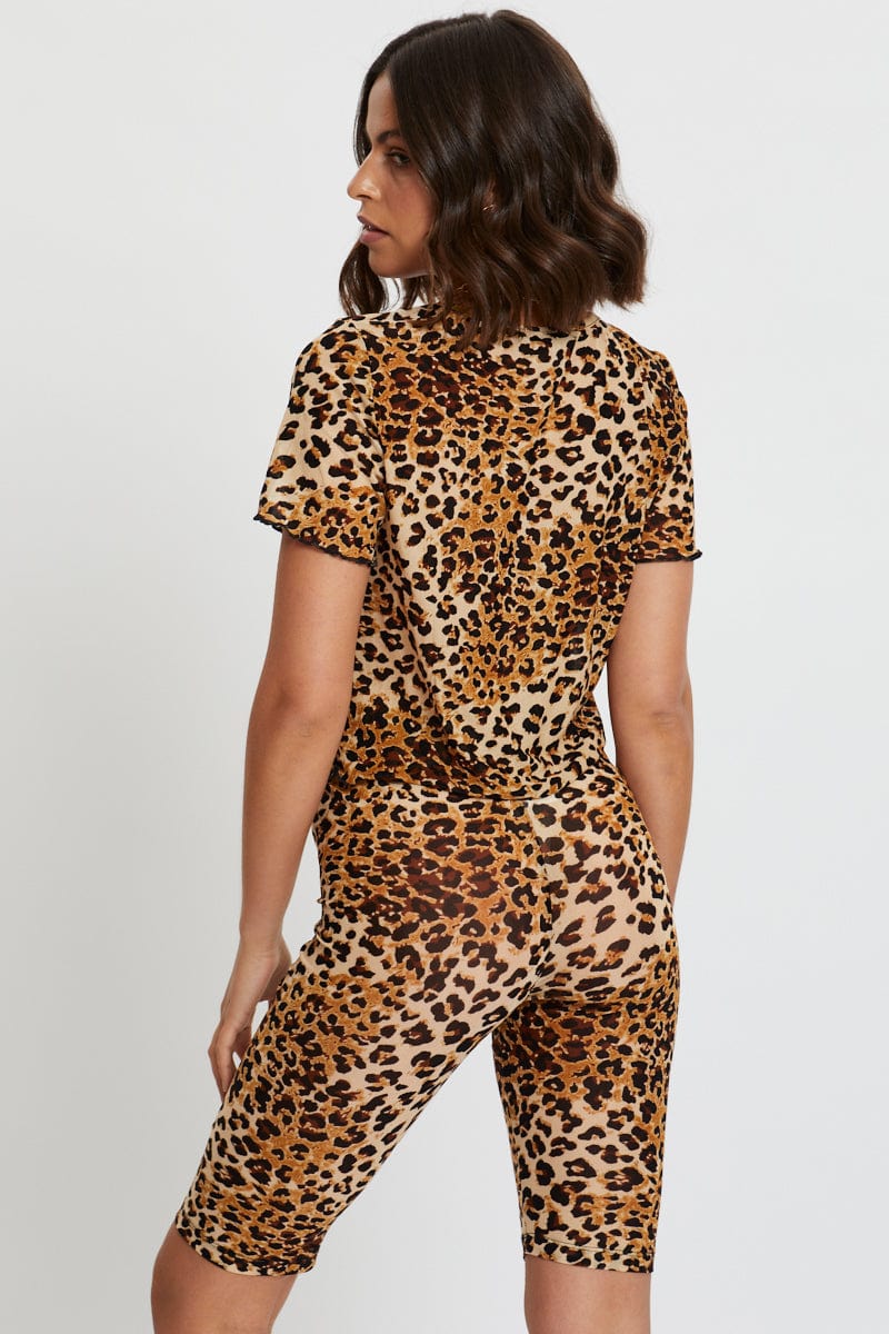 Print Mesh Bike Short