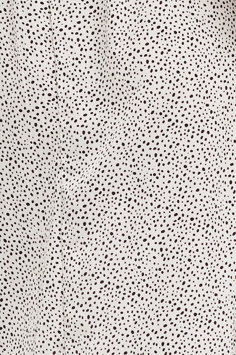 Geo Print Dress Long Sleeve Midi