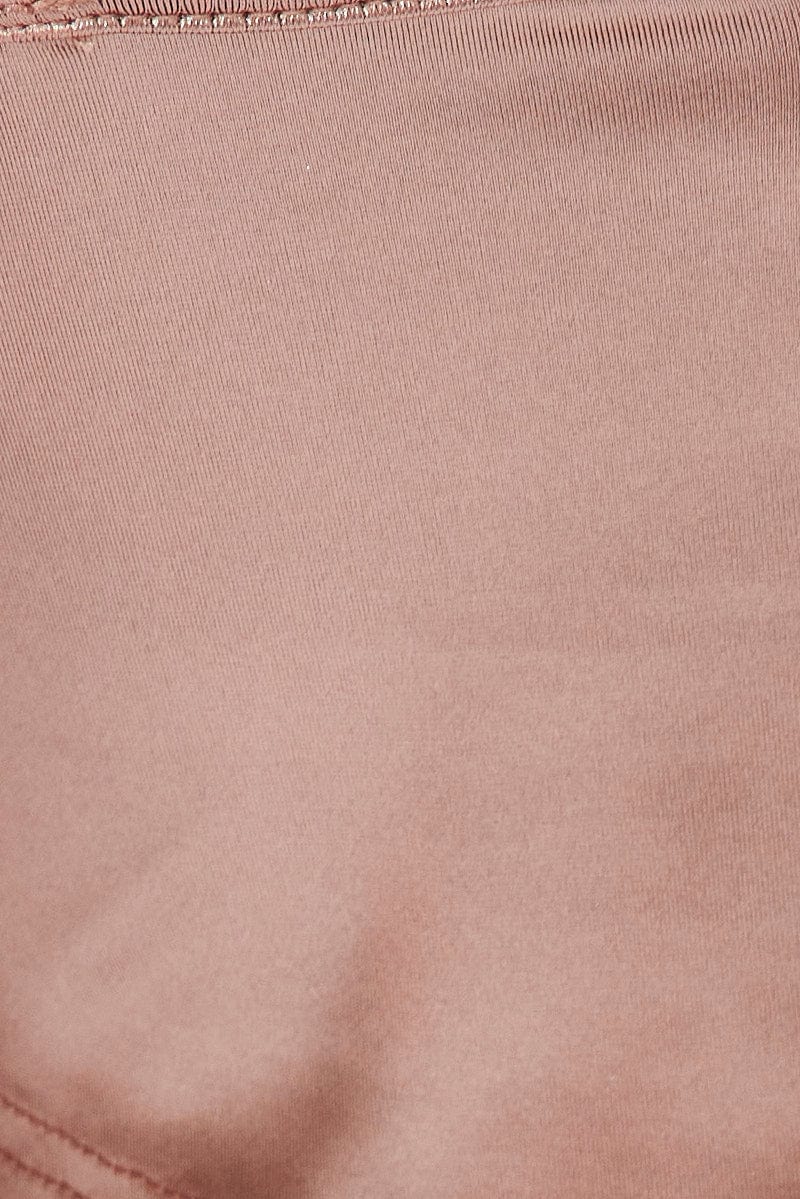 Pink Satin Cami Sleeveless Strap