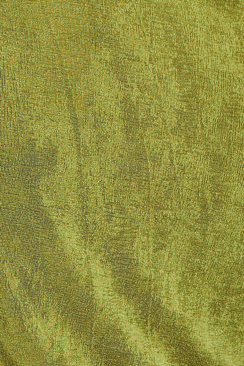 Green Jersey Shirt Long Sleeve Ruche