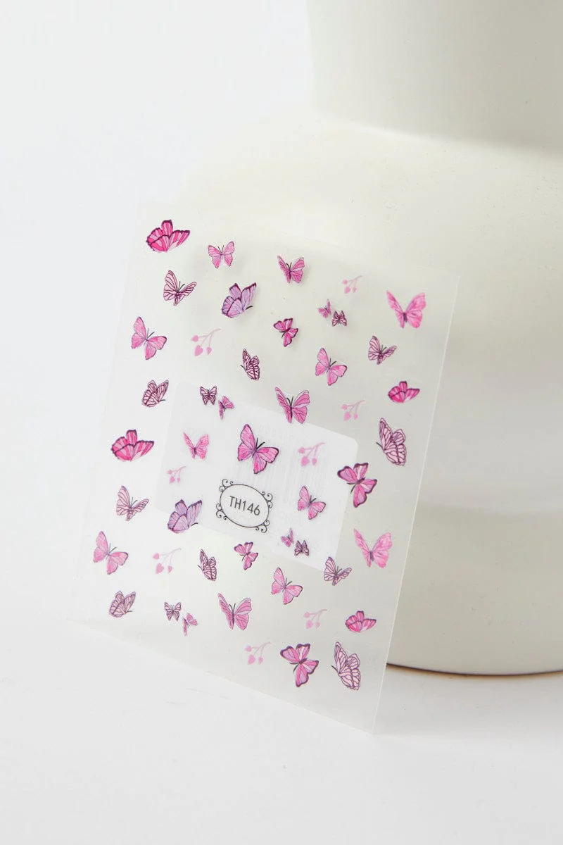 Multi Butterfly Pattern Nail Art Sticker Decals