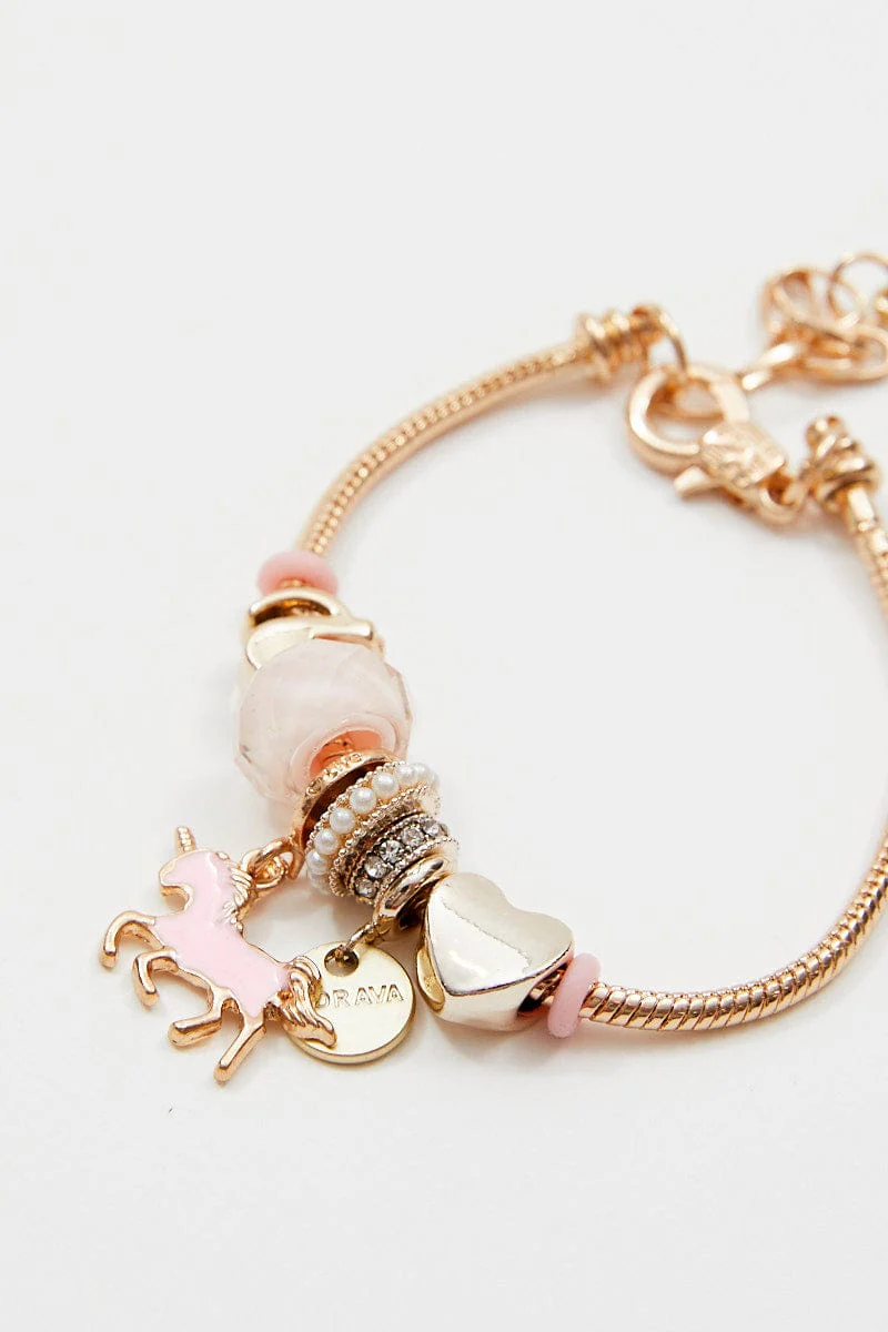 Pink Charm Bracelet
