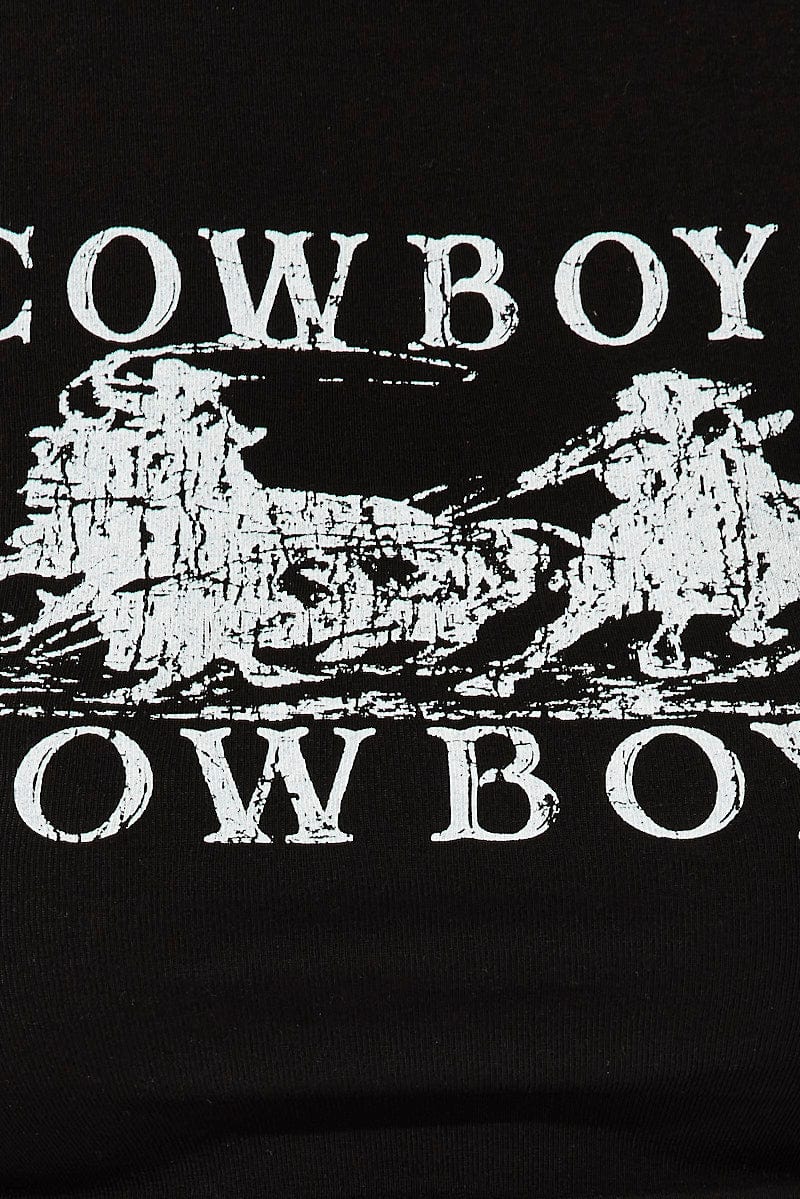 Black Graphic Tee Short Sleeve