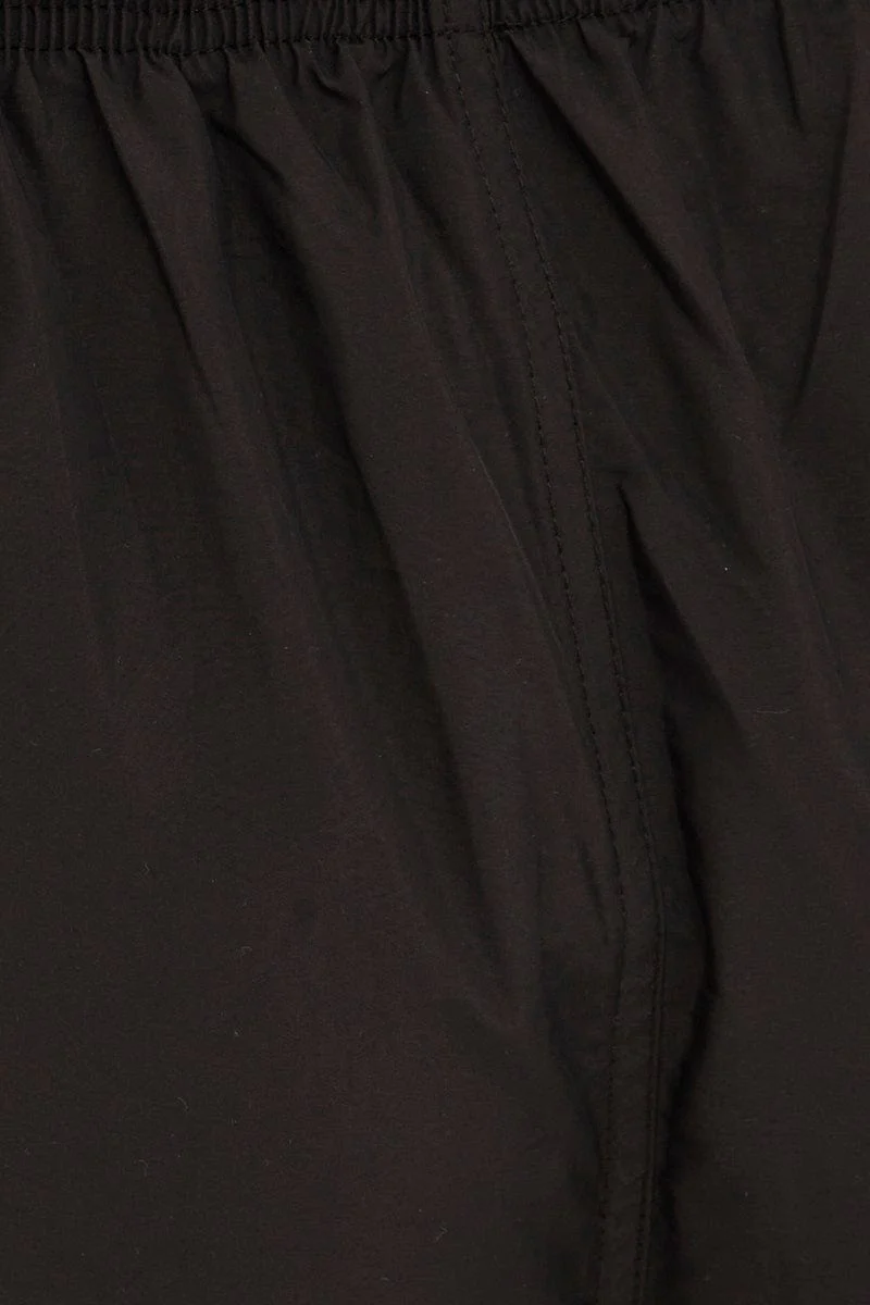Black Cargo Parachute Pants