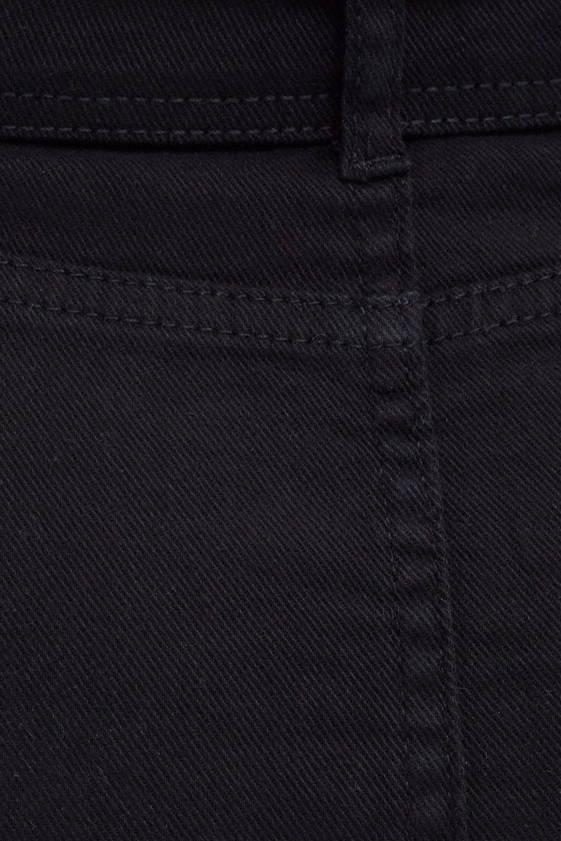 Black Mini Skirt Belted Low rise