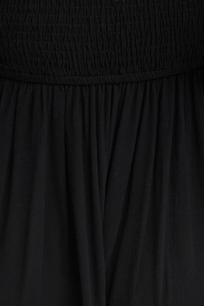 Black Skater Dress Short Sleeve Mini