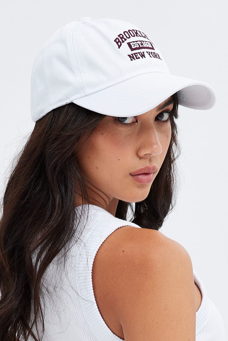 White Brooklyn Dad Cap
