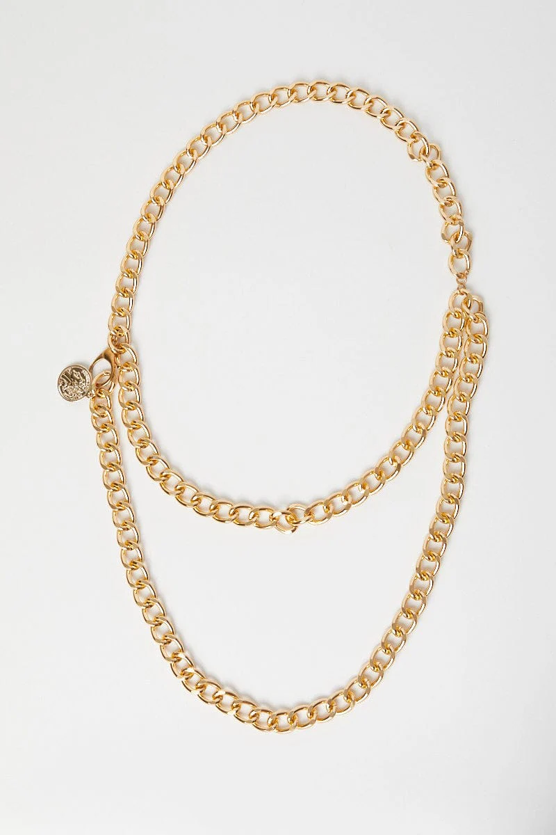 Metallic Nyla Rose Chain Belt