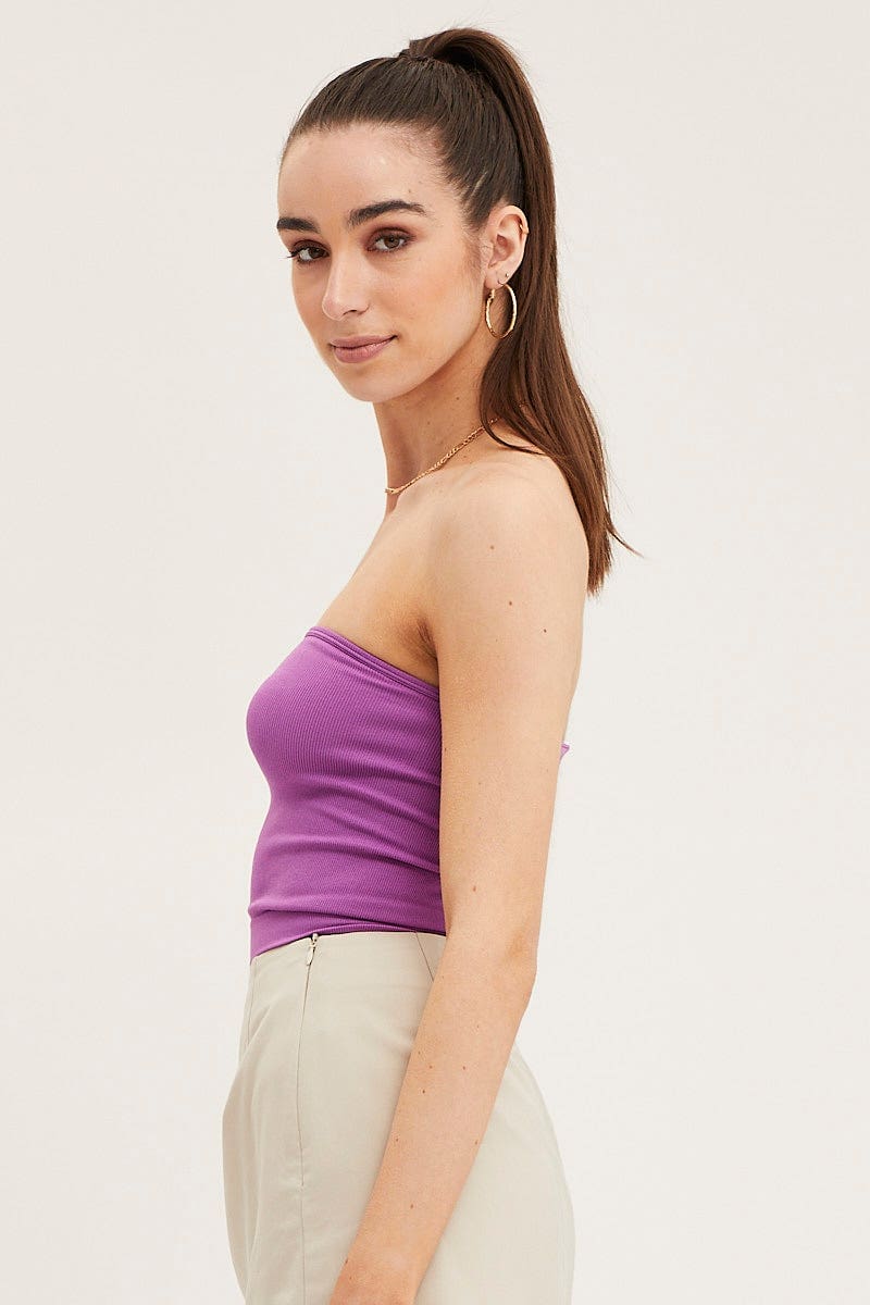 Purple Bandeau Top Seamless