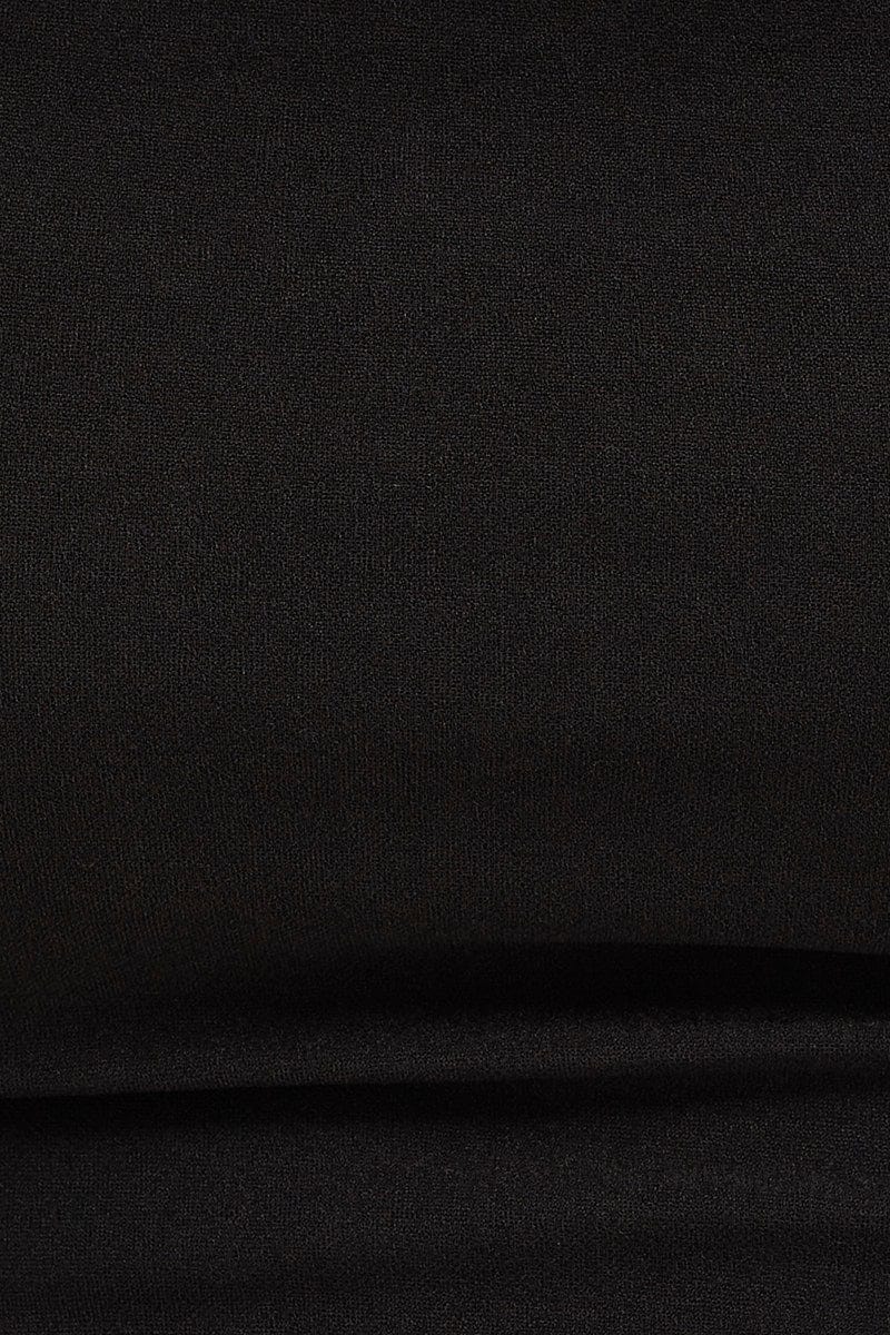 Black Ponte Scarf Crop Top