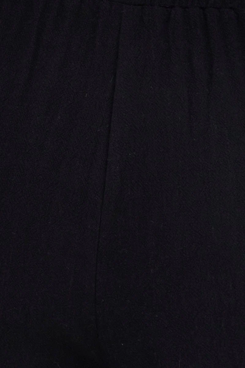 Black Wide Leg Pants High Rise