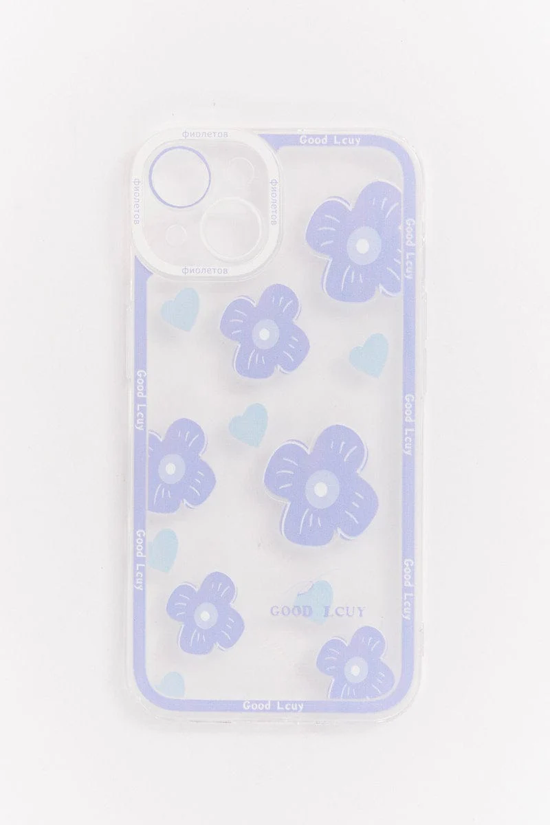 Purple Floral Floral Phone Case For Iphone 14
