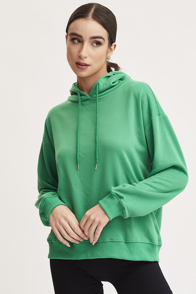 Green Hoodie Long Sleeve