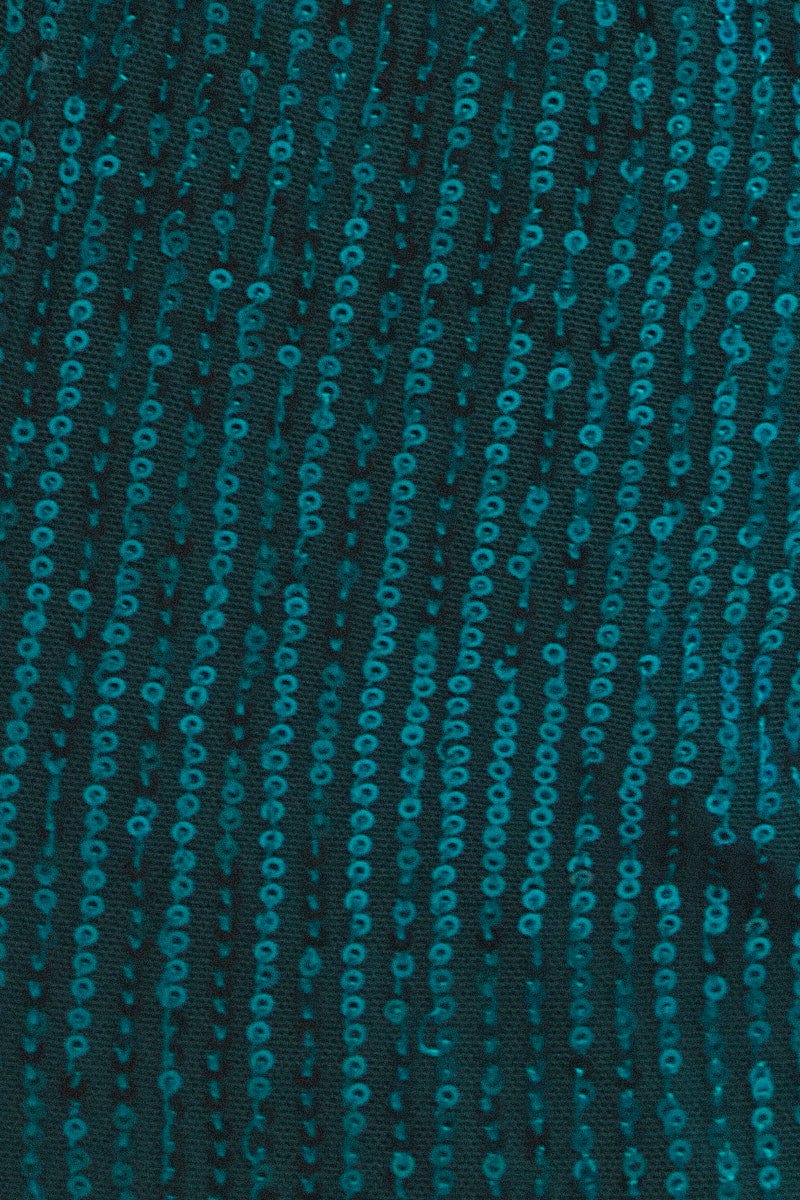 Green Sequin Bralette Crop Top