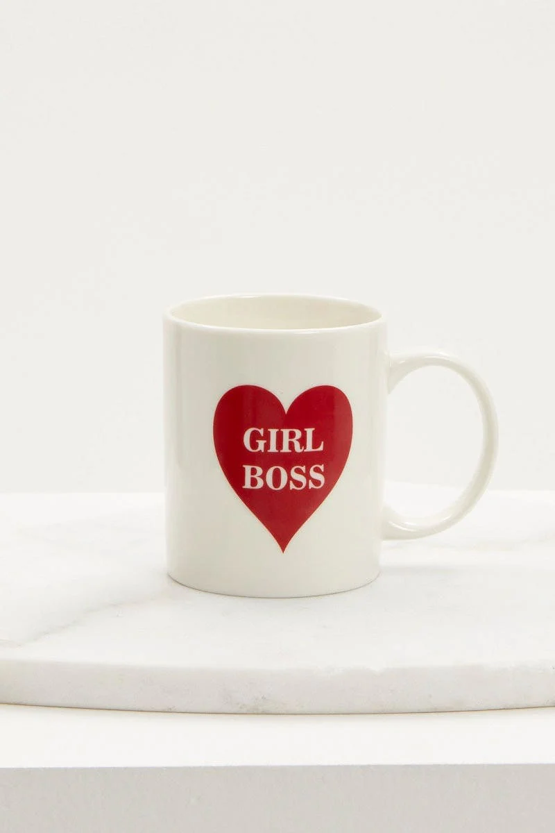 White Girl Boss Slogan Mug