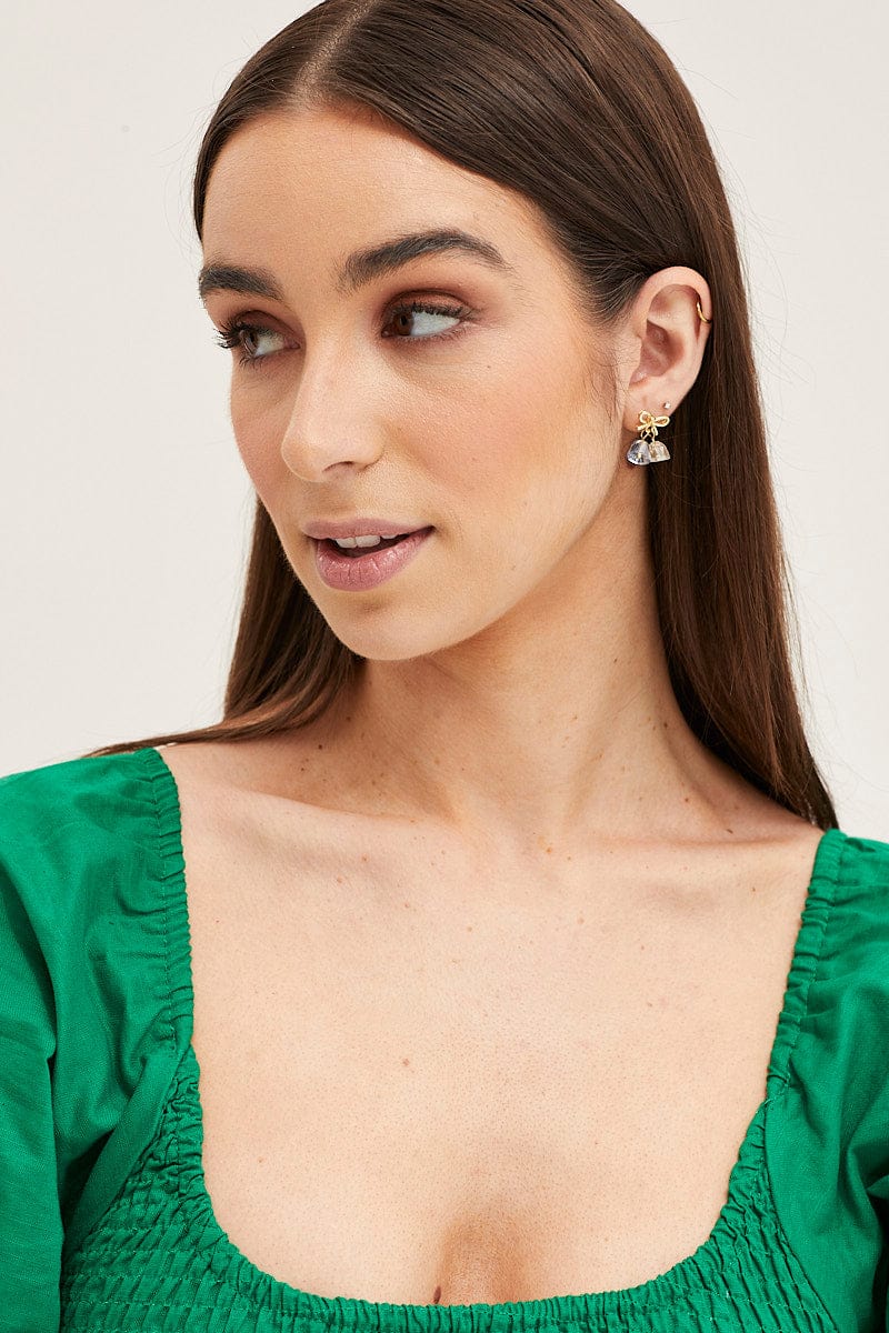 Multi Bell Stud Earrings