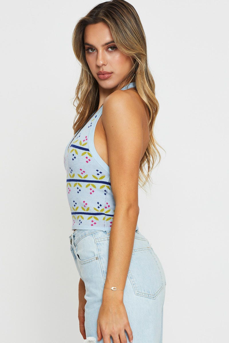 Print Halter Top