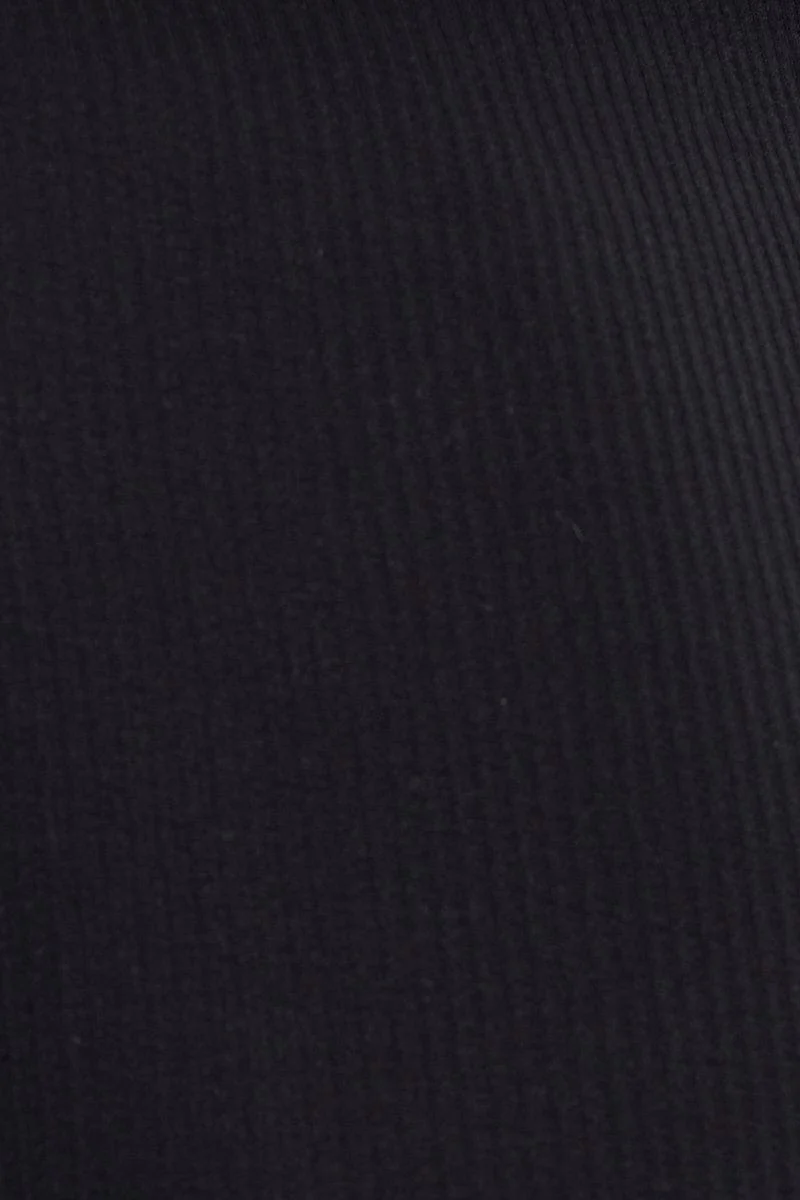 Black Seamless One Shoulder Basic Top