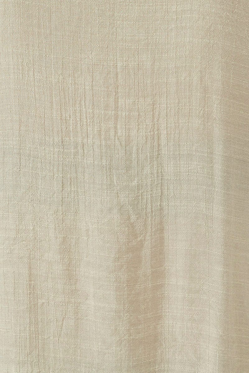 Beige Oversize Beach Shirt