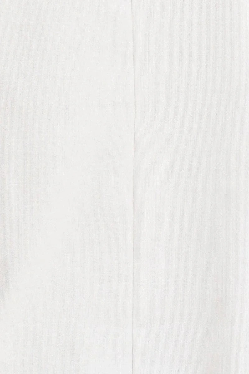 White Pocket Tee Scoop Neck Cotton Stretch Short Sleeve