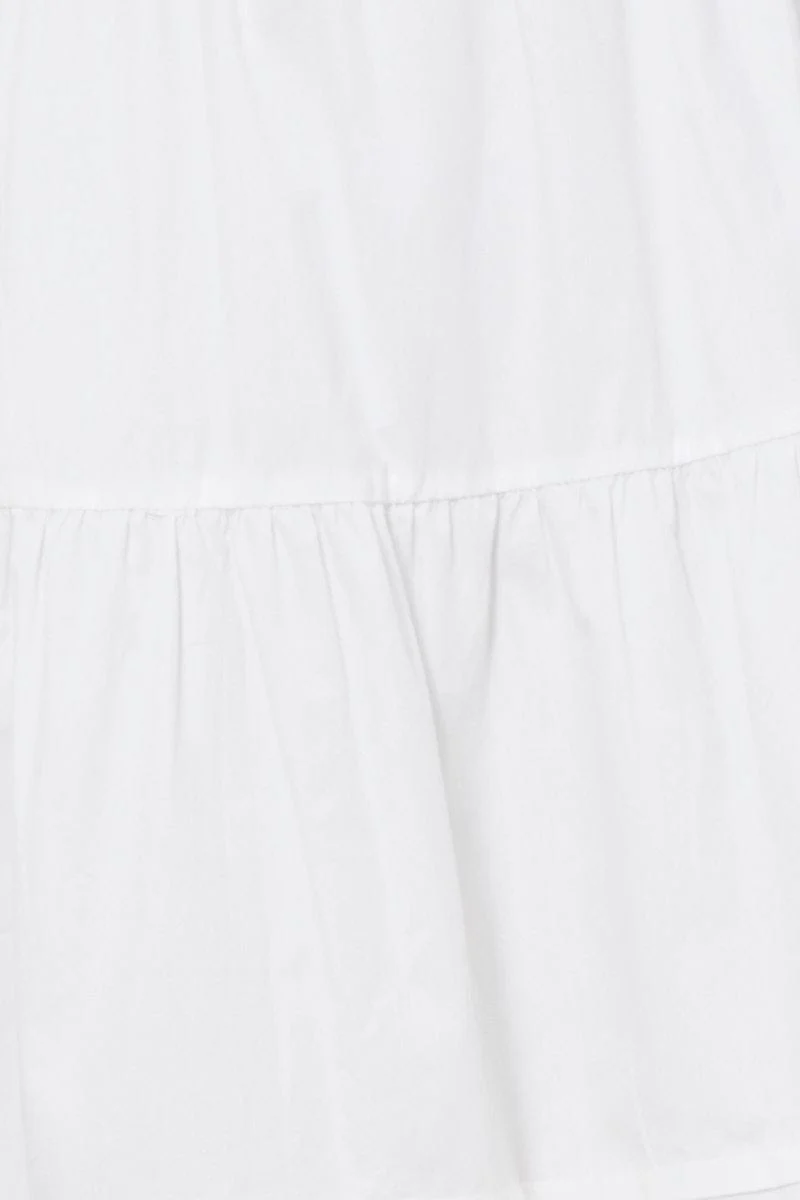 White Tiered Maxi Skirt